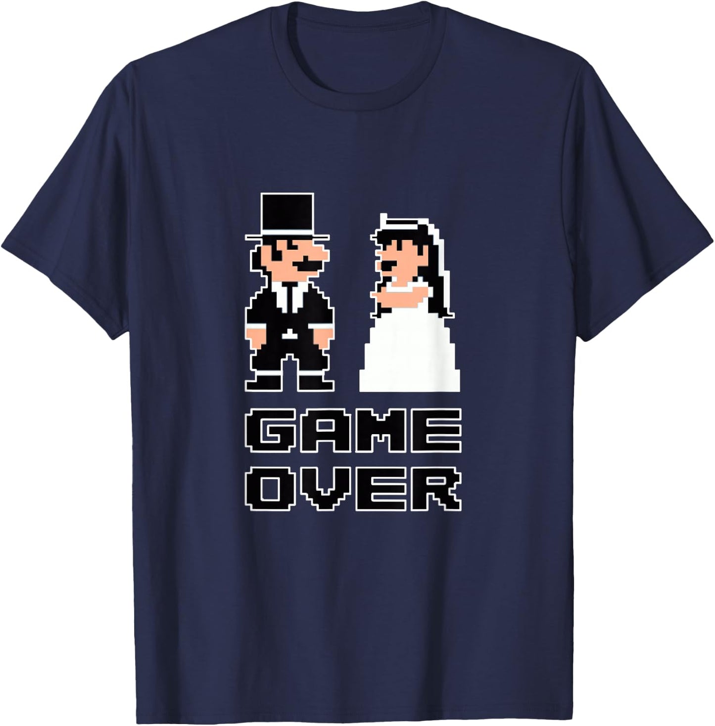 Game Over Bachelor Party Wedding Groomsman Humor Groom Men T-Shirt - T-Shirt | Navy