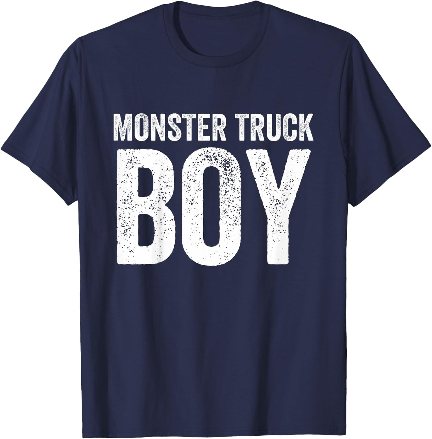 Kids Monster Truck Boy Retro Vintage Child Toddler Monster Truck T-Shirt - T-Shirt | Navy
