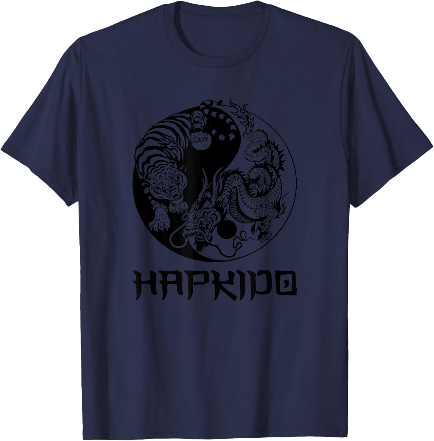 Hapkido yin yang dragon tiger T-Shirt - T-Shirt | Navy