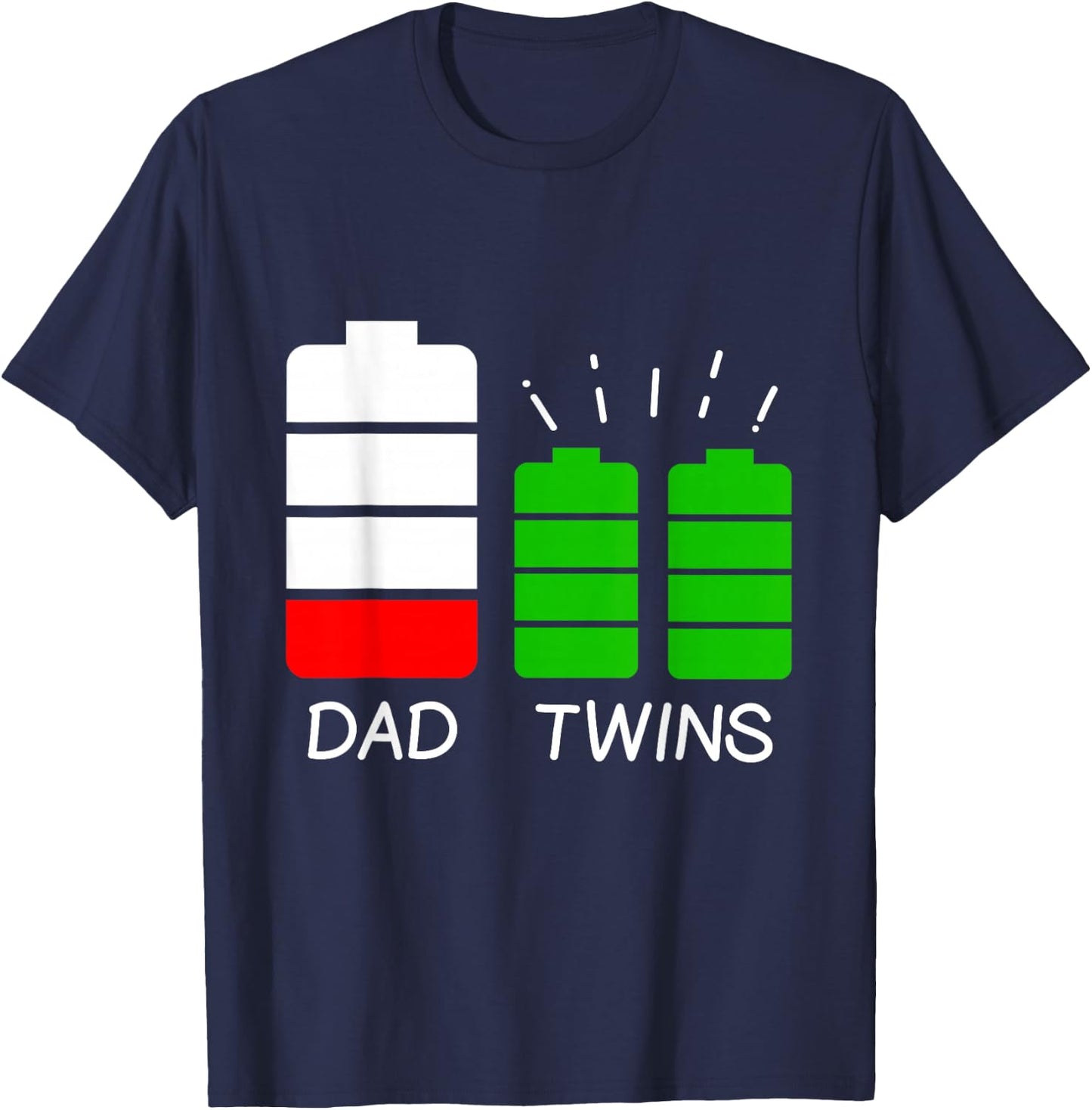 Funny Dad From Twins Father T-Shirt - T-Shirt | Navy