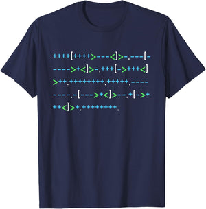 Brainscrew Hello World Shirt Programming Code Nerd T-Shirt - T-Shirt | Navy