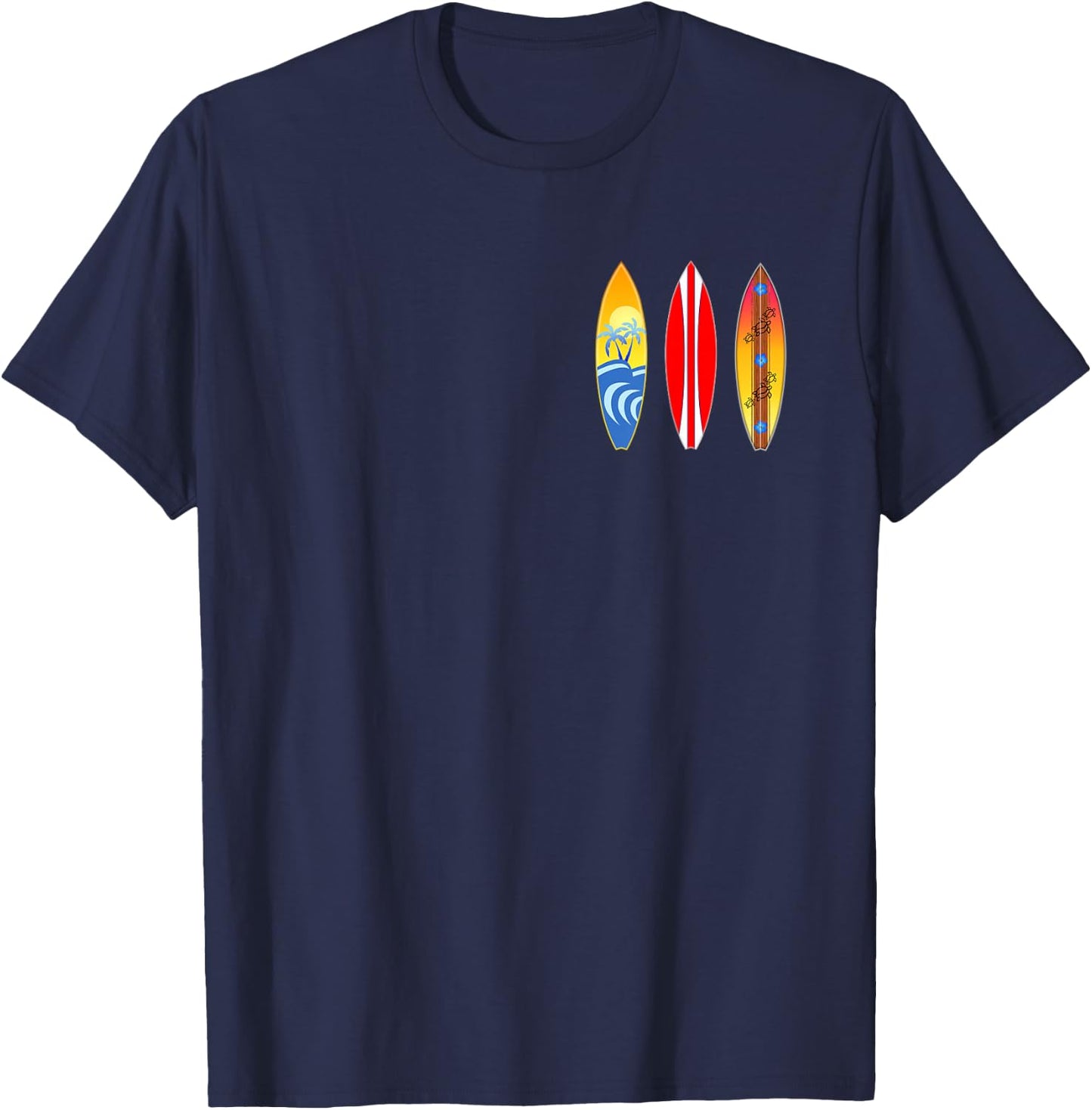 Hawaii Island State Flag Water Sports (2-Sided) T-Shirt - T-Shirt | Navy