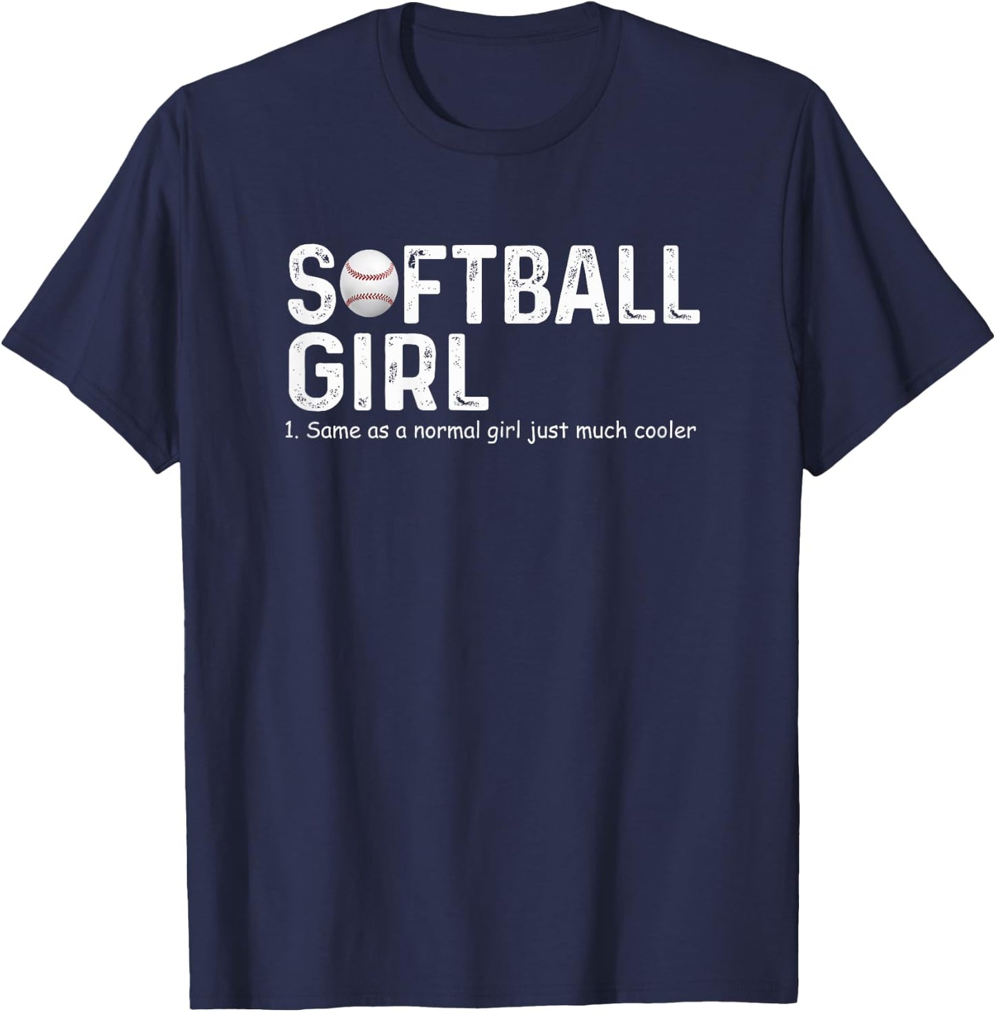 Softball Girl Definition Fun Softball Sassy Player Girl T-Shirt - T-Shirt | Navy