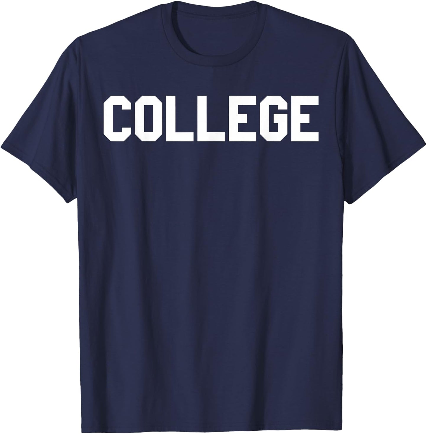 Animal House College Large Typography Graphic T-Shirt - T-Shirt | Navy