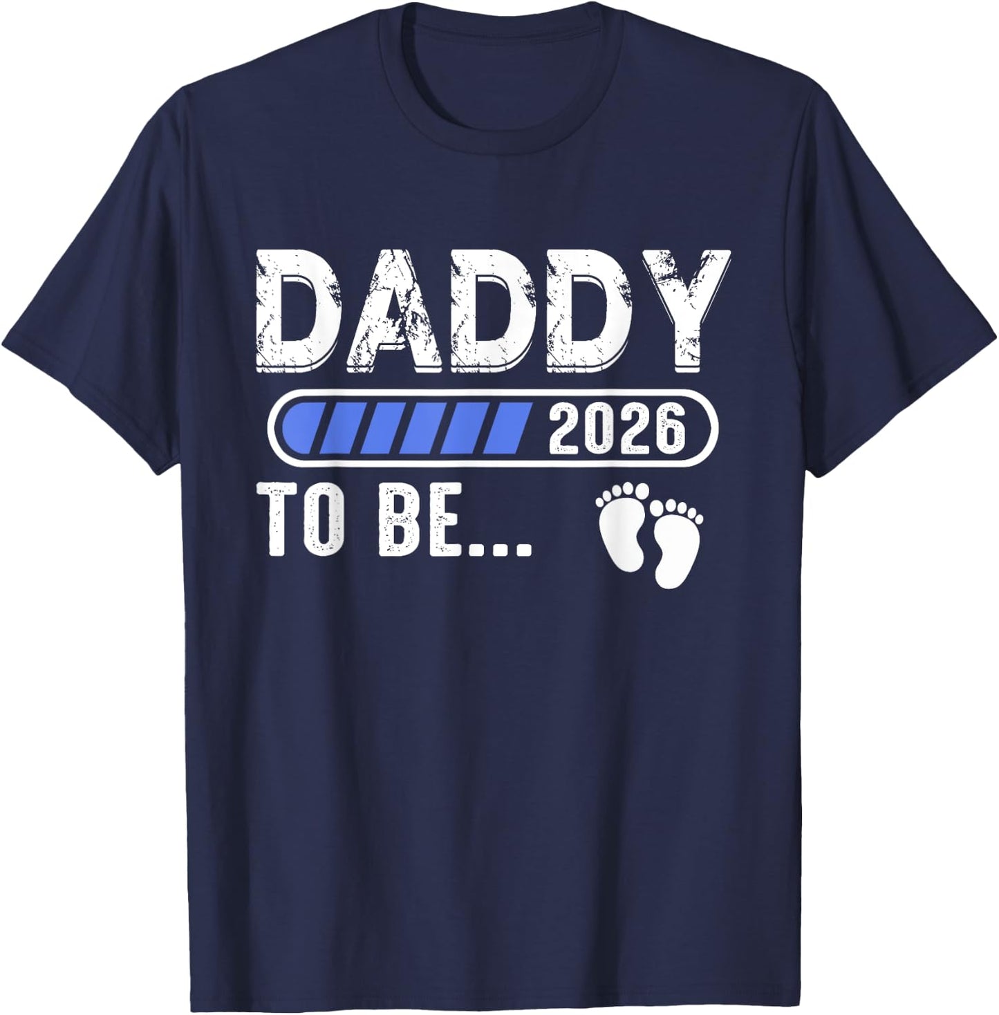 Promoted to Daddy Est. 2026 Father's Day New Dad T-Shirt - T-Shirt | Navy
