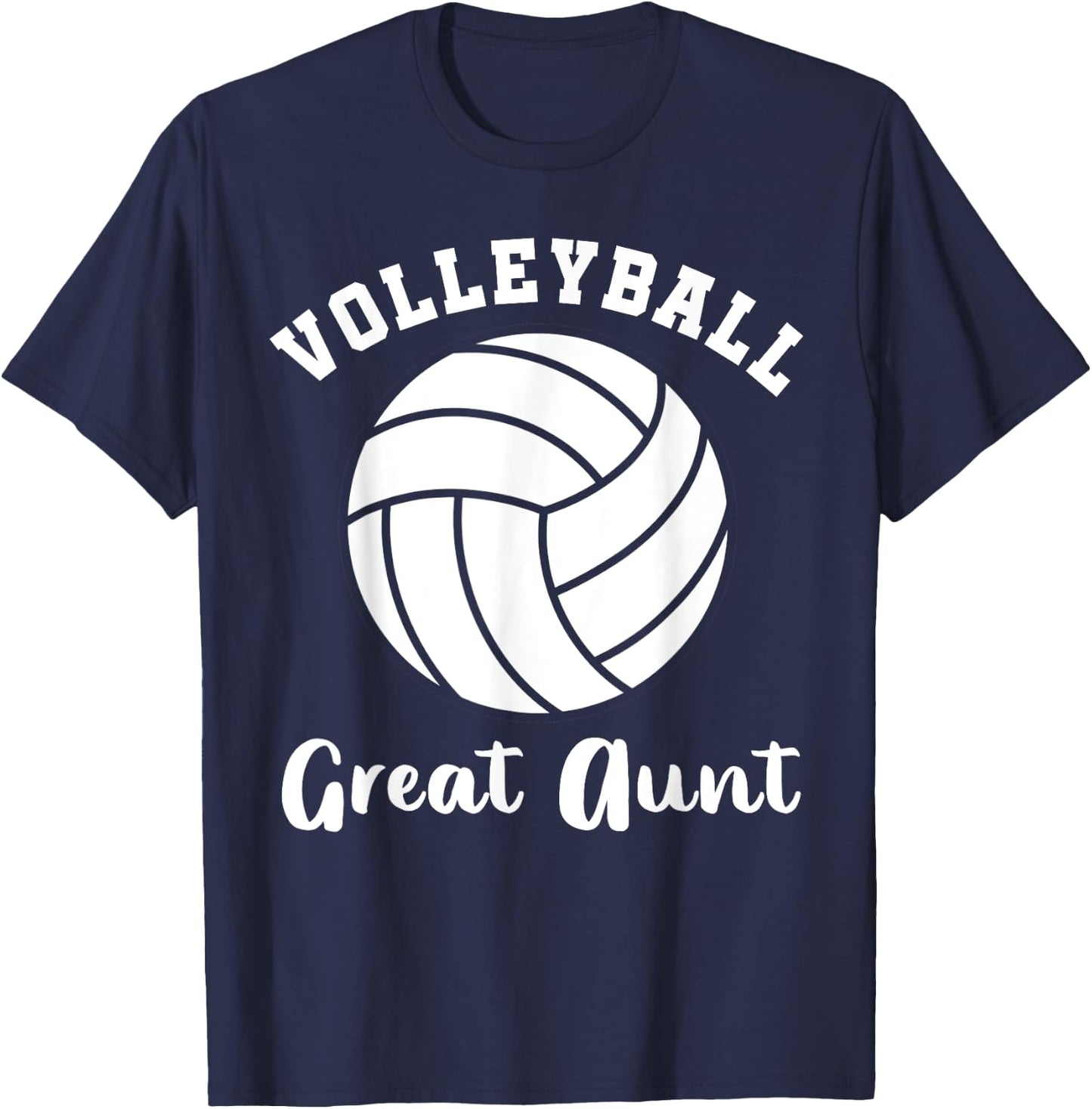 Volleyball Great Aunt Matching Family Volleyball Team T-Shirt - T-Shirt | Navy