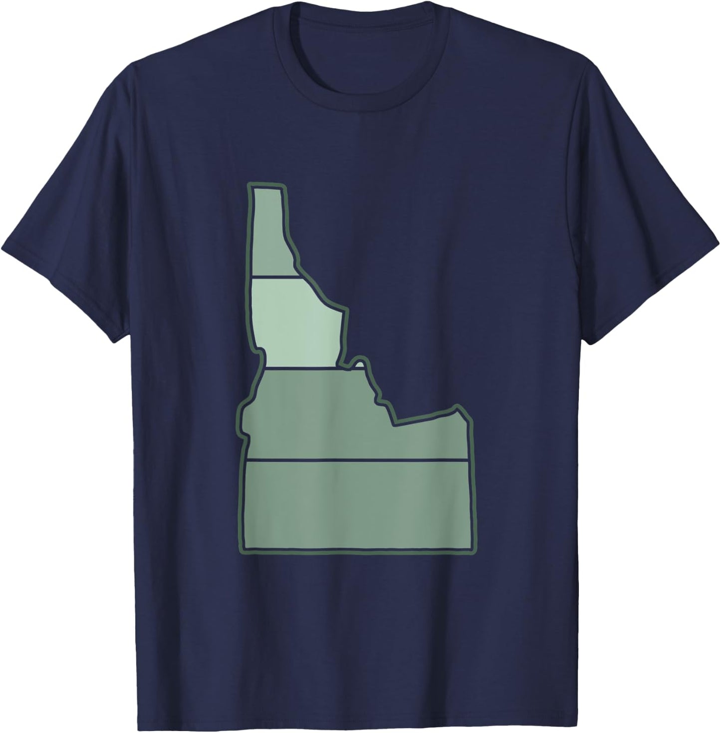 Idaho State Outline Boise Potato Home Love Idaho T-Shirt - T-Shirt | Navy