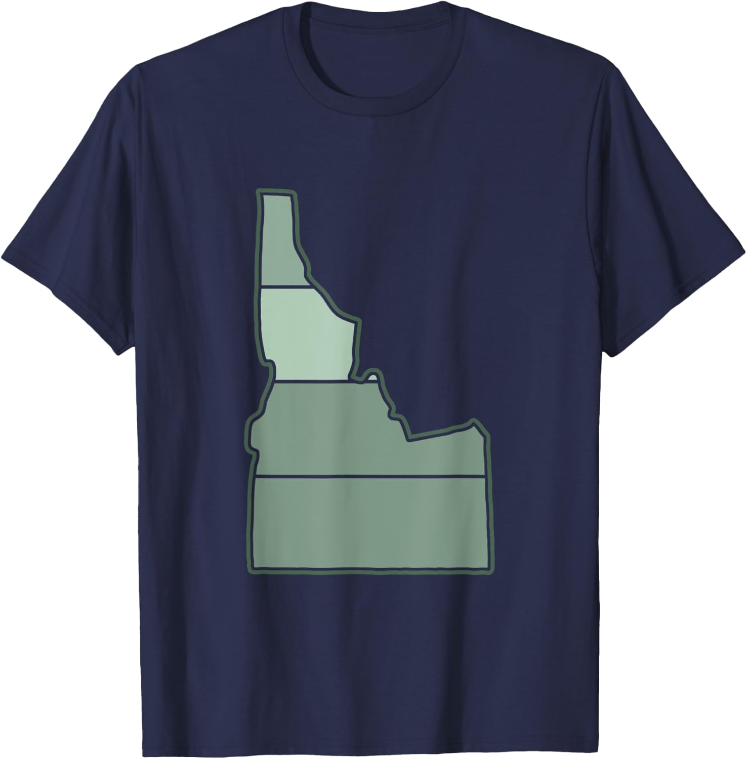 Idaho State Outline Boise Potato Home Love Idaho T-Shirt - T-Shirt | Navy