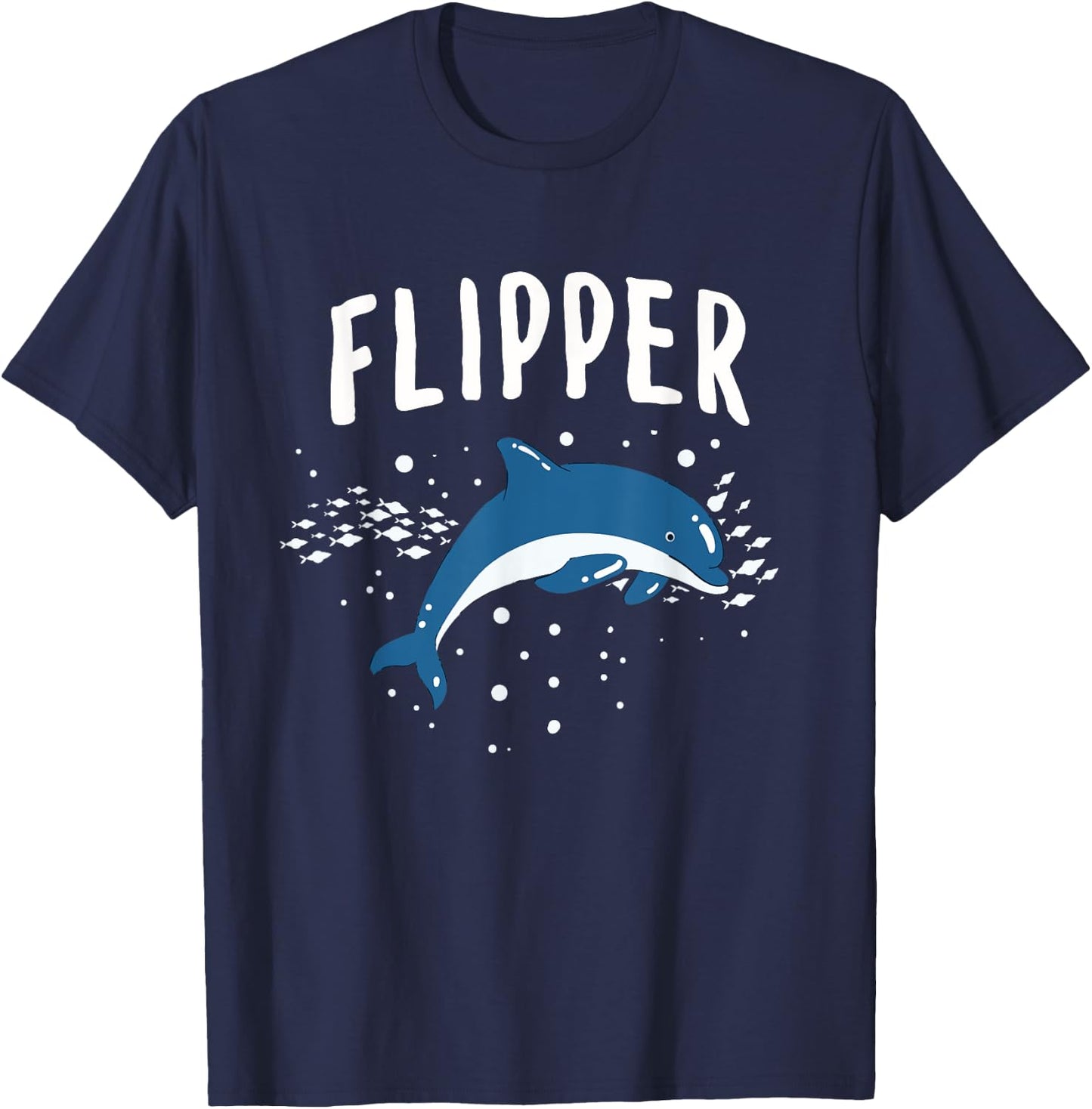 Dolphin Cuddly Toy Shark Fish Dolphinarium Whale T-Shirt - T-Shirt | Navy