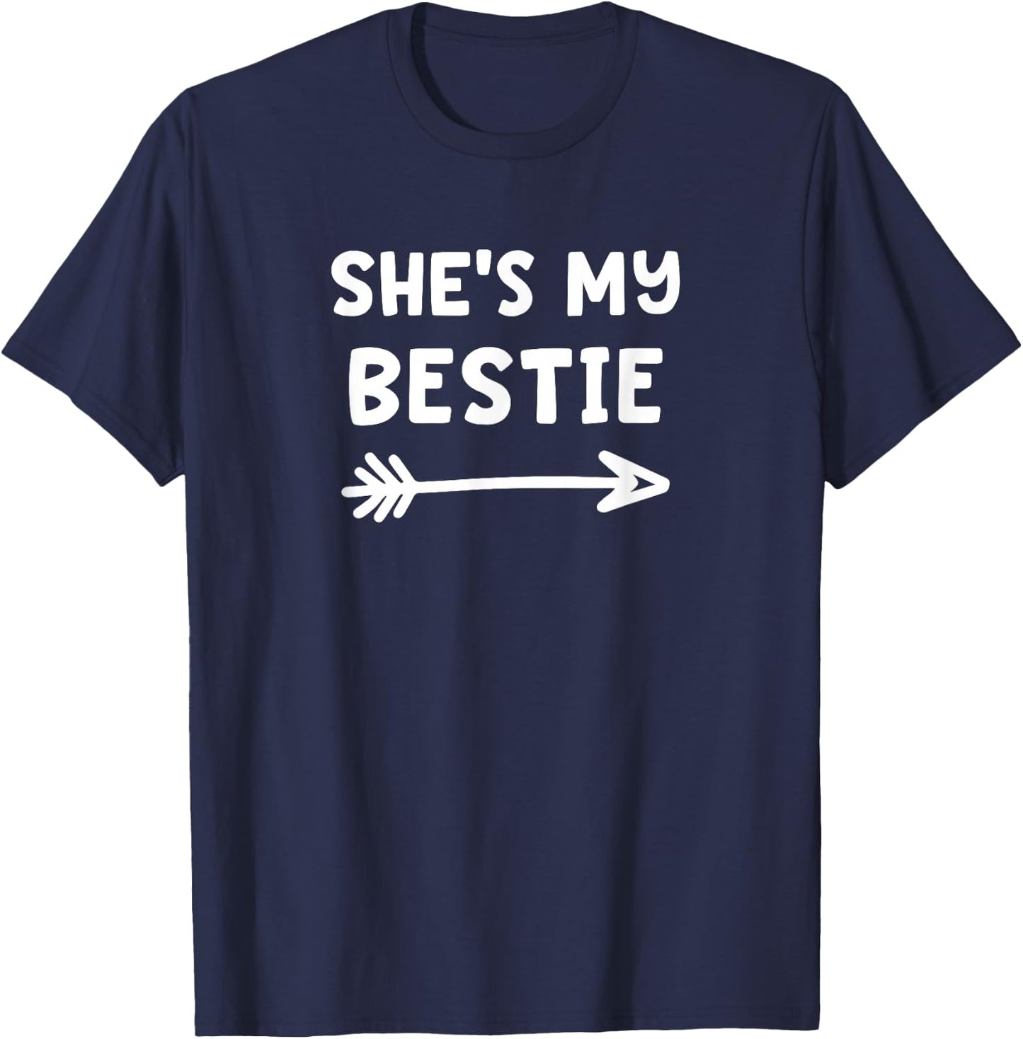 She's My Bestie Best Friends Arrow T-Shirt - T-Shirt | Navy