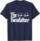 The Twinfather Father of Twins Fist Bump Twin Father Gifts T-Shirt - T-Shirt | Navy