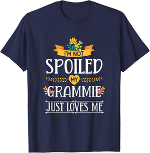 I'm Not Spoiled My Grammie Just Loves Me Funny Grandchildren T-Shirt - T-Shirt | Navy