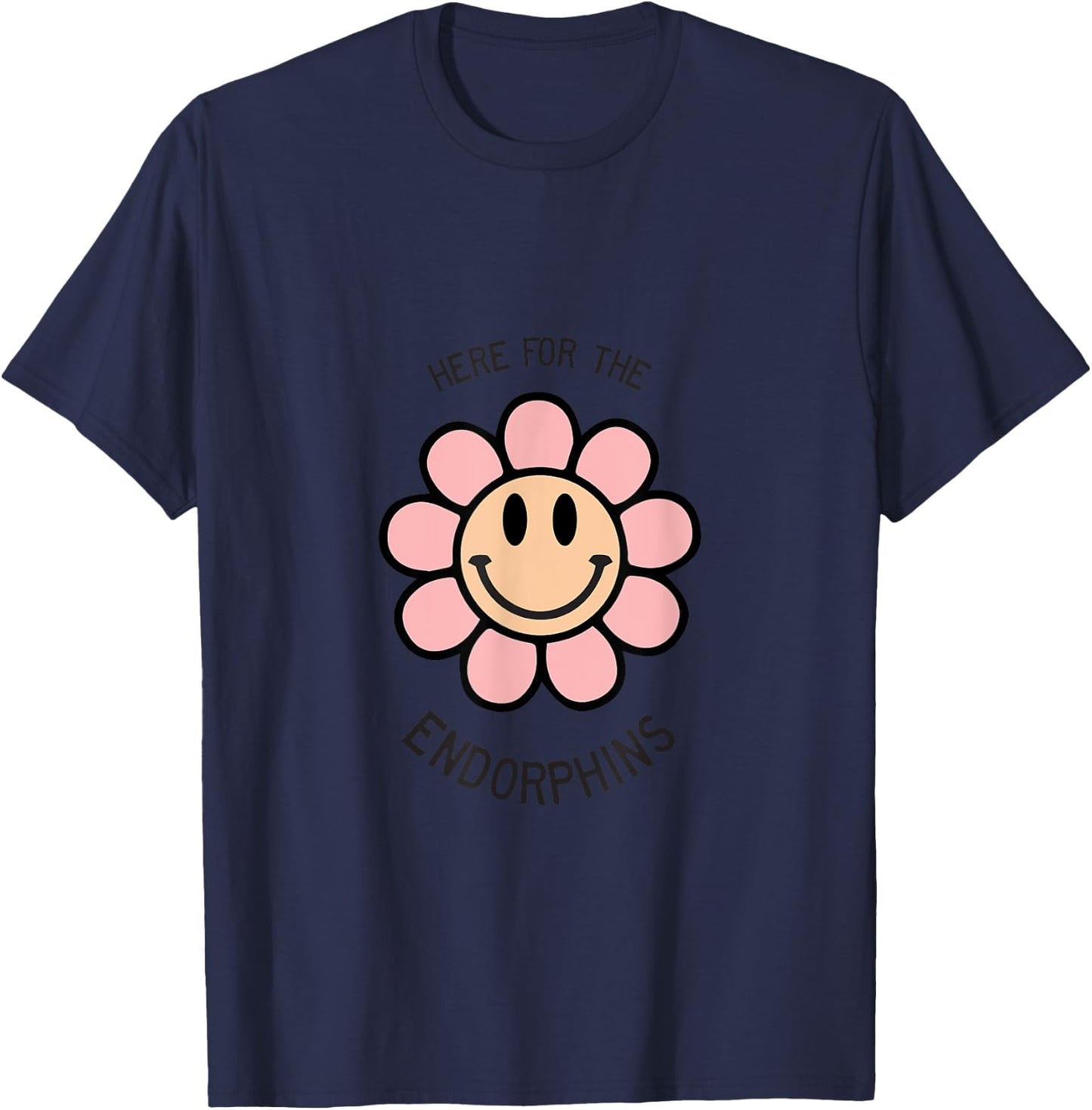 Here for the Endorphins Gym T-Shirt - T-Shirt | Navy