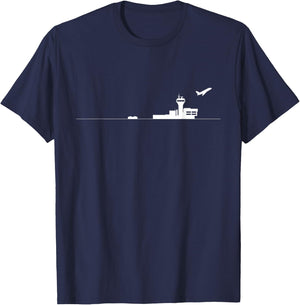 Air Traffic Control Tower Airport ATC T-Shirt - T-Shirt | Navy