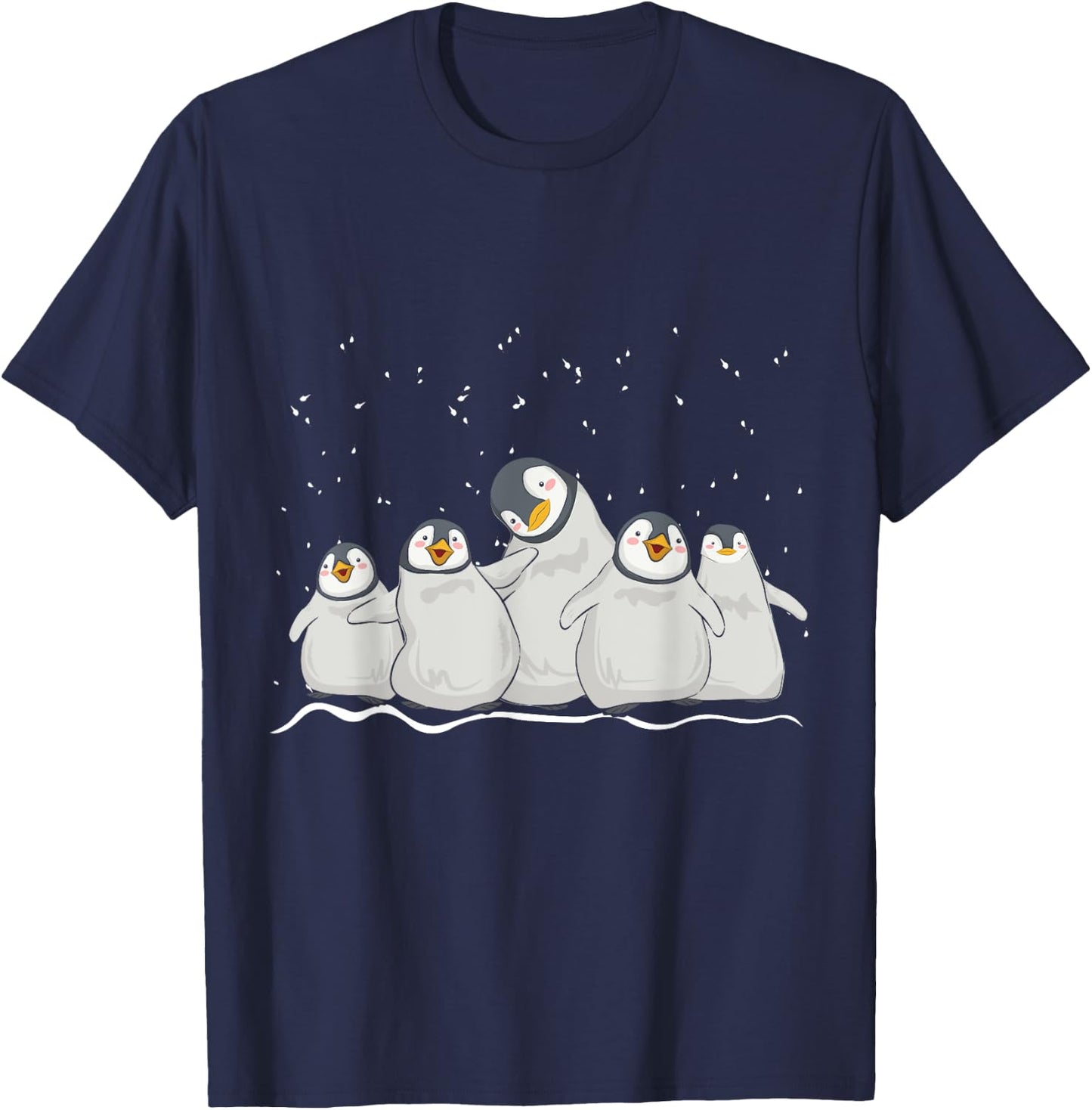 Penguin for Family Men Women Kids T-Shirt - T-Shirt | Navy