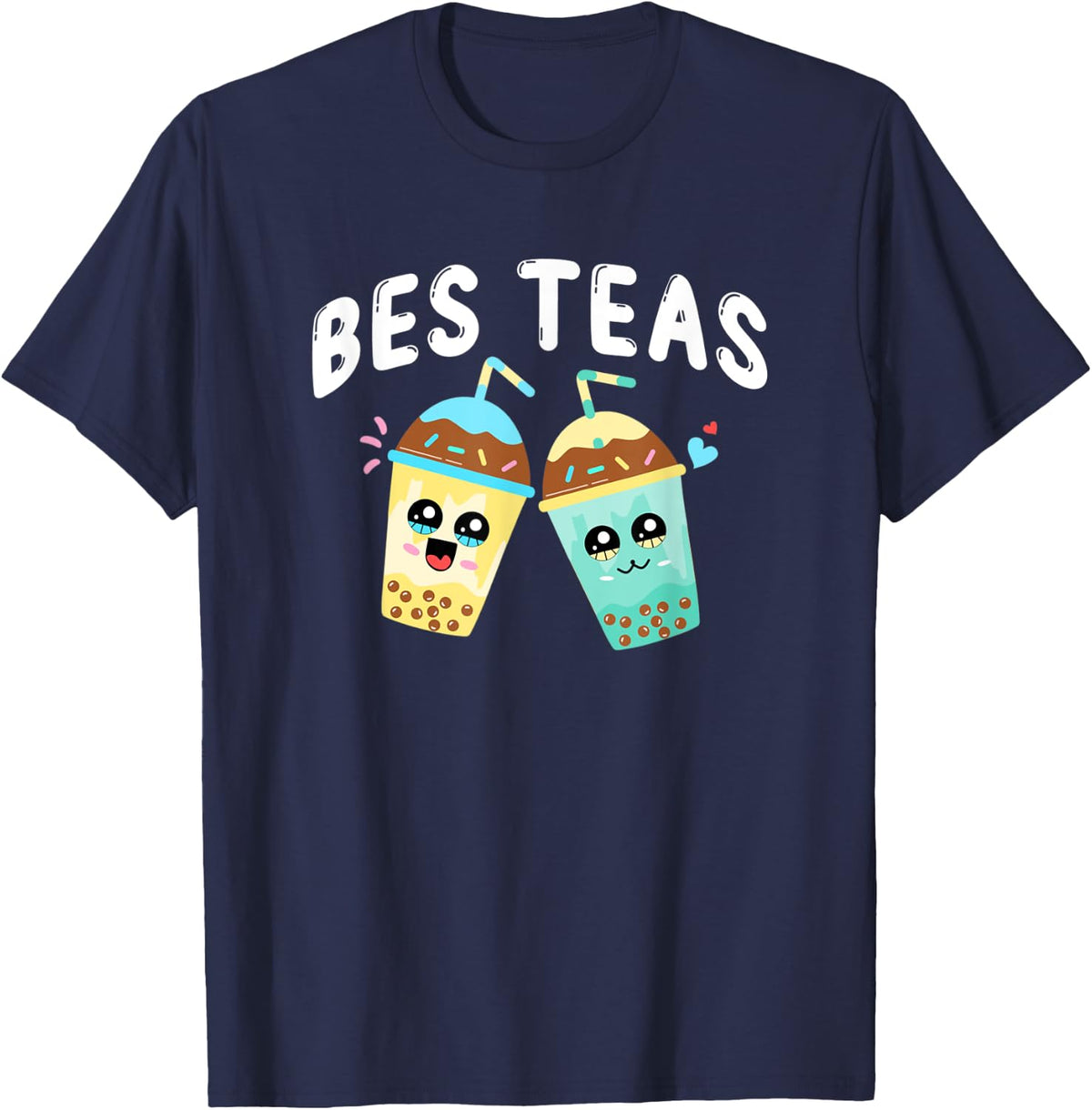 Bes-Teas Besties - Best Friends Bubble Tea Boba Tea Besteas T-Shirt - T-Shirt | Navy