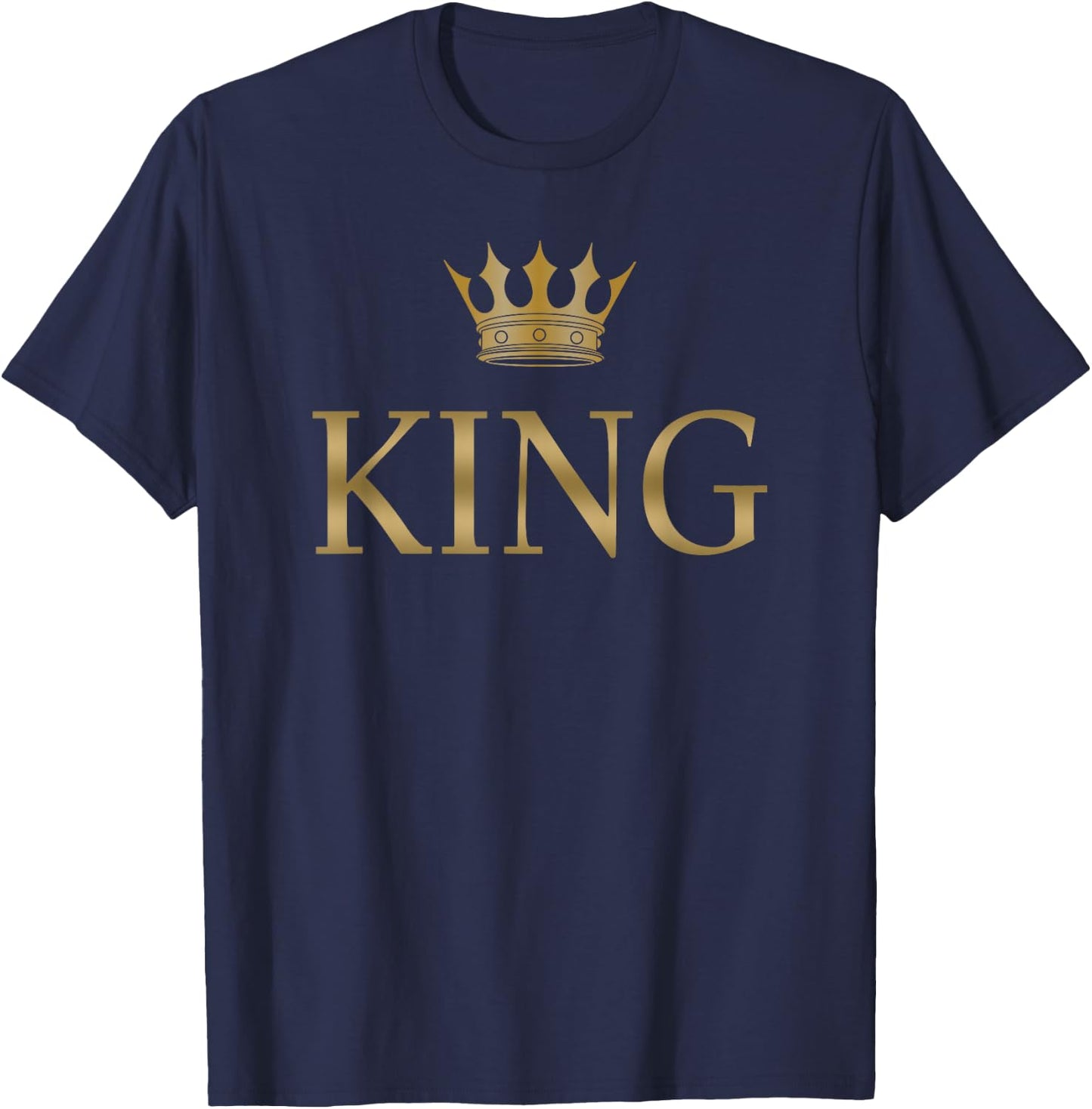King Gold Crown Birthday Gift Men Women T-Shirt - T-Shirt | Navy