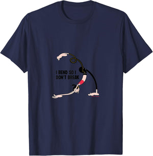 Olive Oyl "I Bend So I Don't Break" Yoga 4 Humanity Day T-Shirt - T-Shirt | Navy