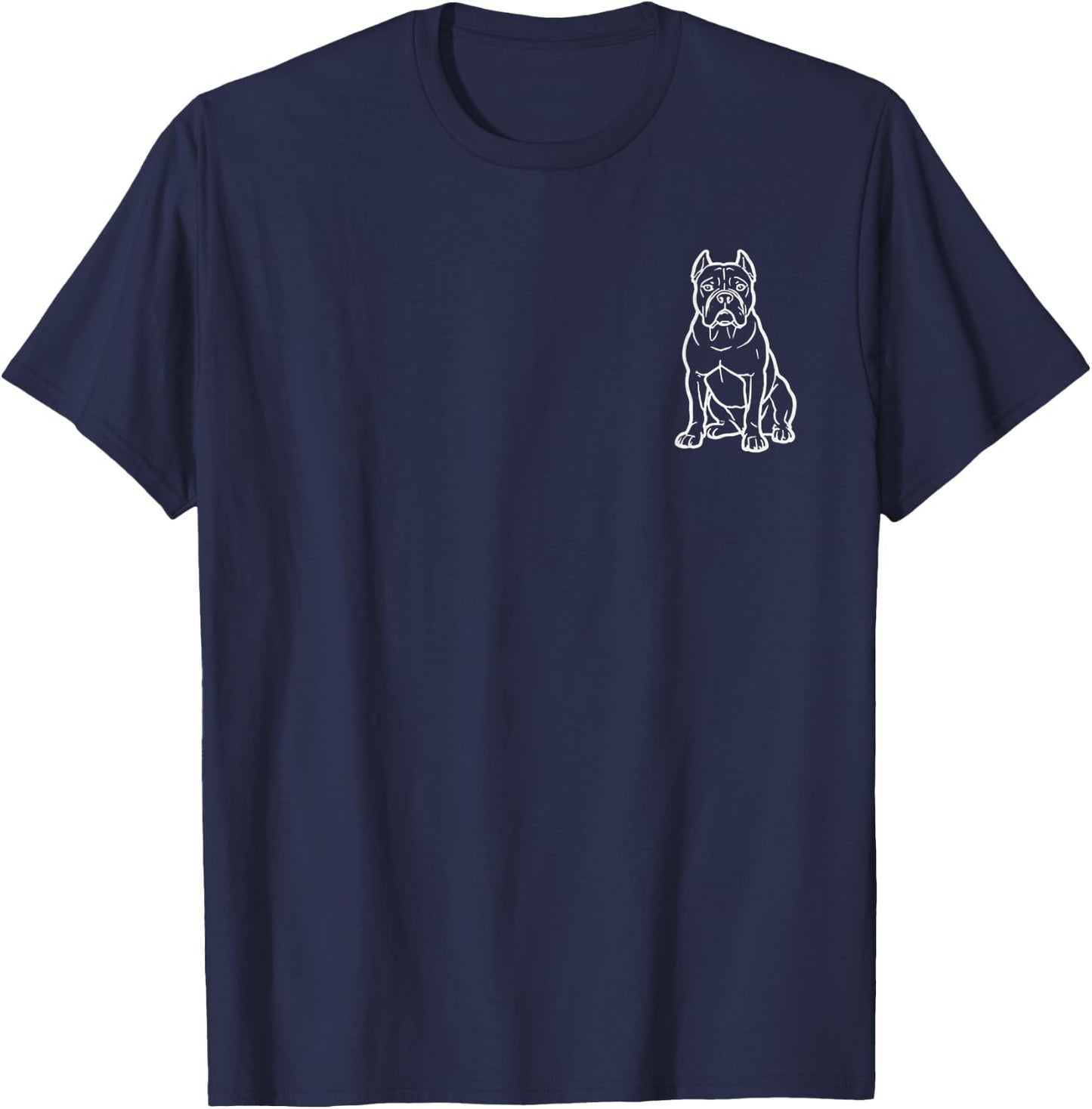 Cane Corso Minimalist Cute Dog Line Art T-Shirt - T-Shirt | Navy