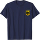 Badge Germany Flag Cool German Flags Deutsche Men Women T-Shirt - T-Shirt | Navy