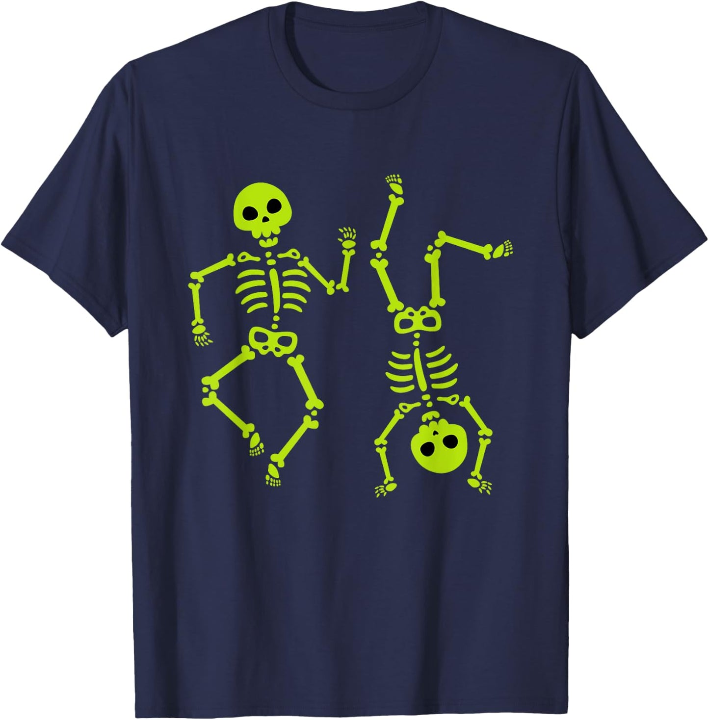 Dancing Skeletons Halloween Shirt for Boy Girl Youth Toddler T-Shirt - T-Shirt | Navy