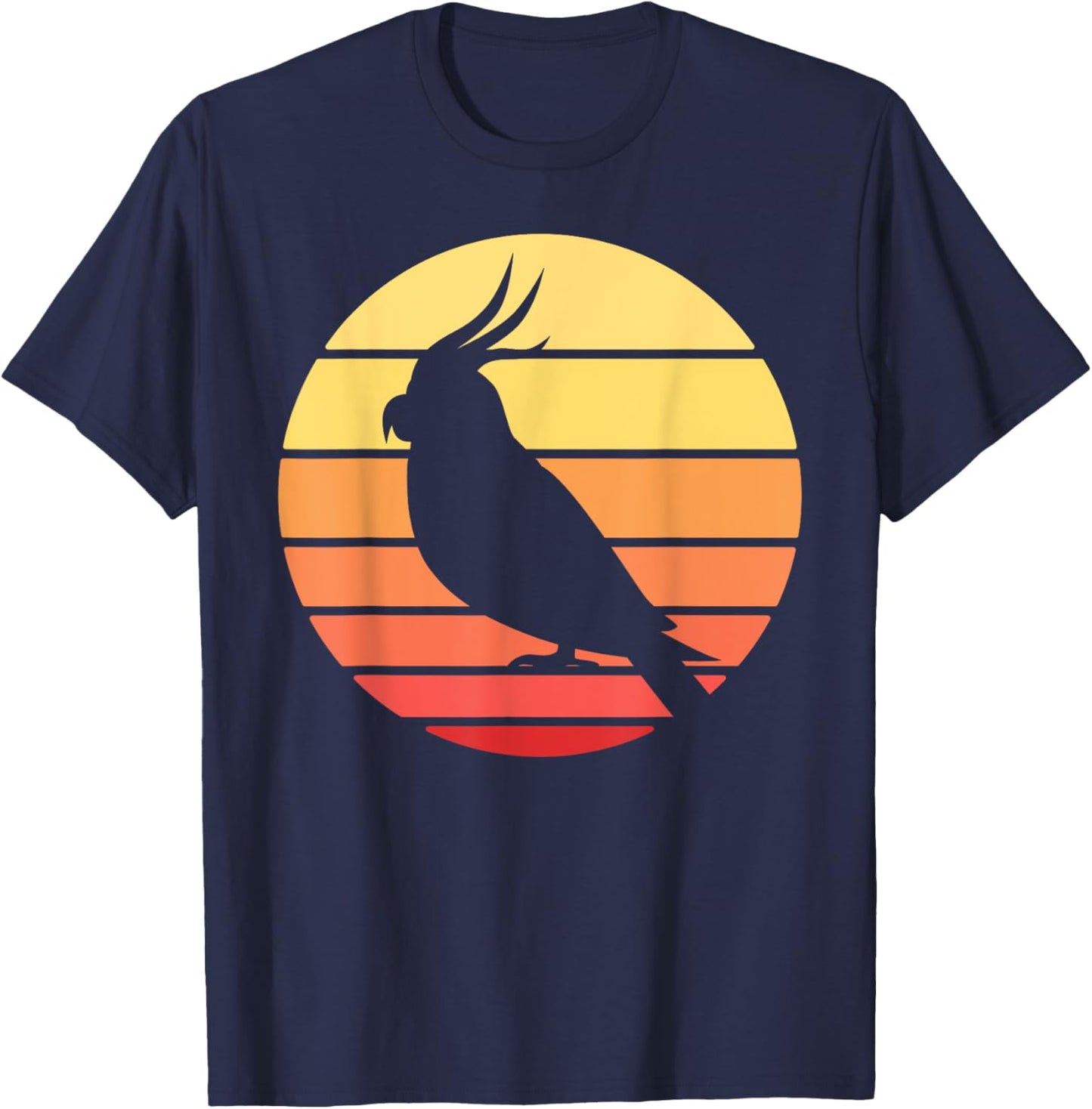 Retro Cockatiel Shirt Women Kids Parrot Bird Lover T-Shirt - T-Shirt | Navy