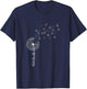 Dandelion Graphic Just Breathe Letter Print Inspirational T-Shirt - T-Shirt | Navy