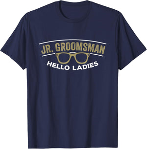 Junior Groomsman Little Best Man Wedding Groom Gift Shirt T-Shirt - T-Shirt | Navy