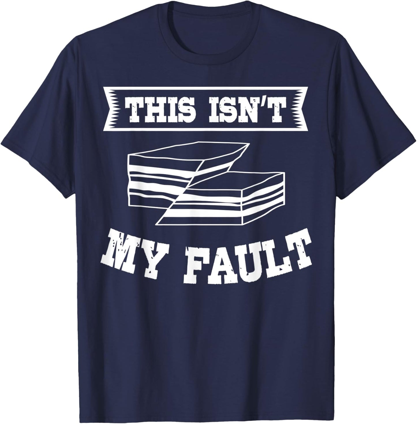 Geologist Fault Line Earth Rock Scientist Geology Science T-Shirt - T-Shirt | Navy