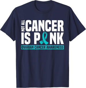Ovarian Cancer Teal Awareness Ribbon Mother's Day T-Shirt - T-Shirt | Navy