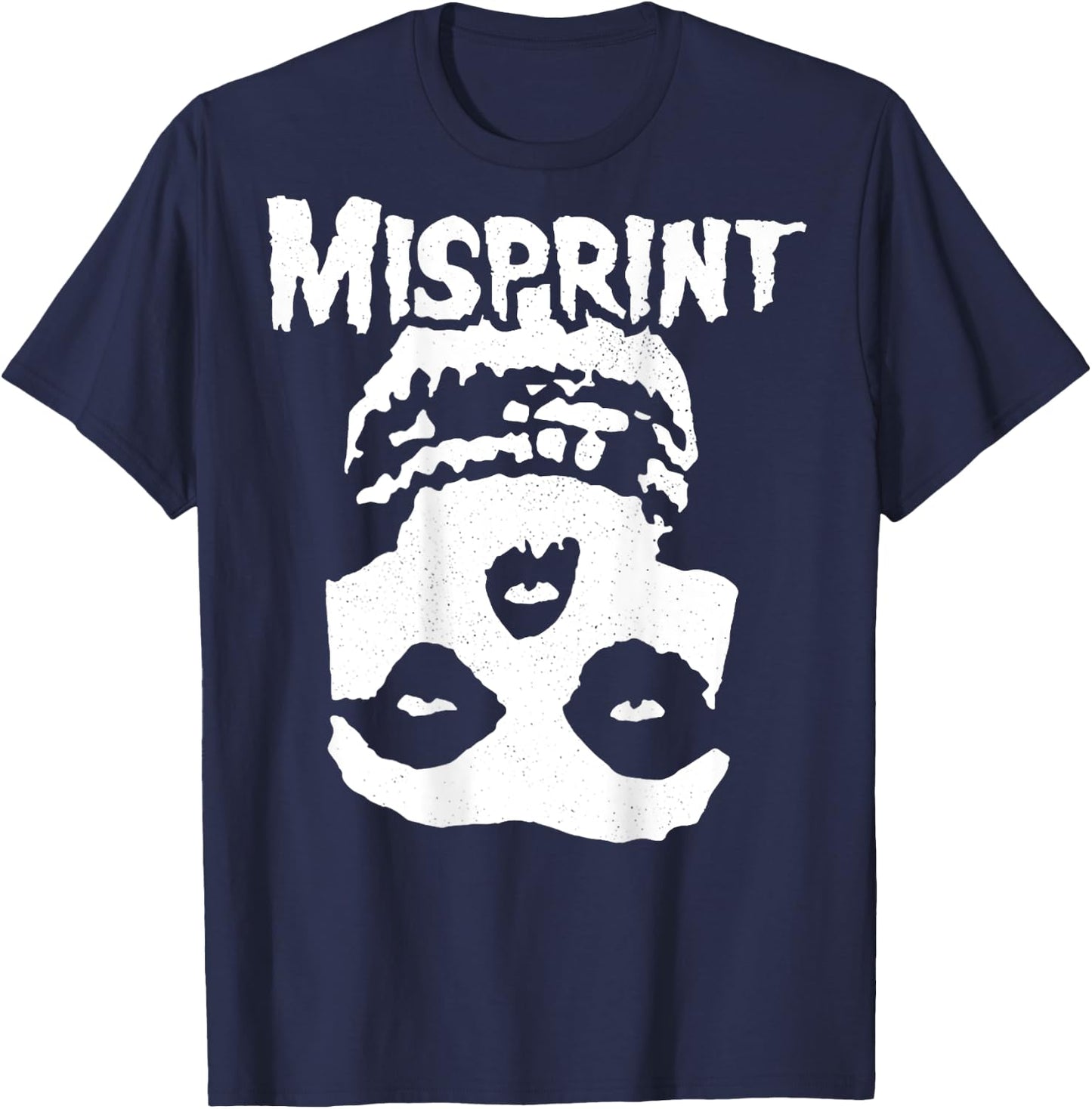 Misprint Skull (on back) T-Shirt - T-Shirt | Navy