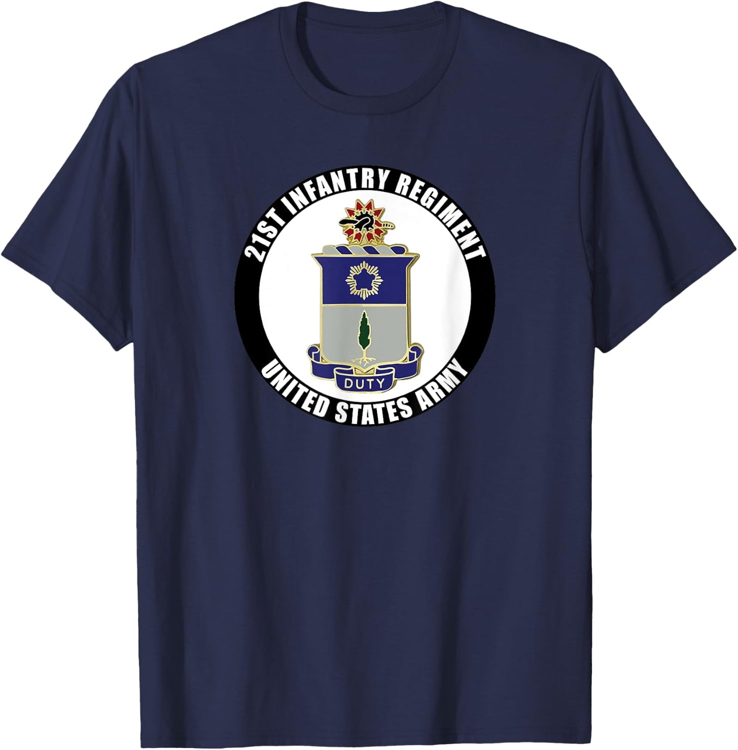 21st Infantry Regiment United States Army Veteran Military T-Shirt - T-Shirt | Navy