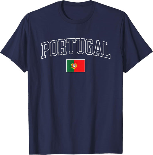 Vintage Portugal Flag Retro Kids Souvenir T-Shirt - T-Shirt | Navy