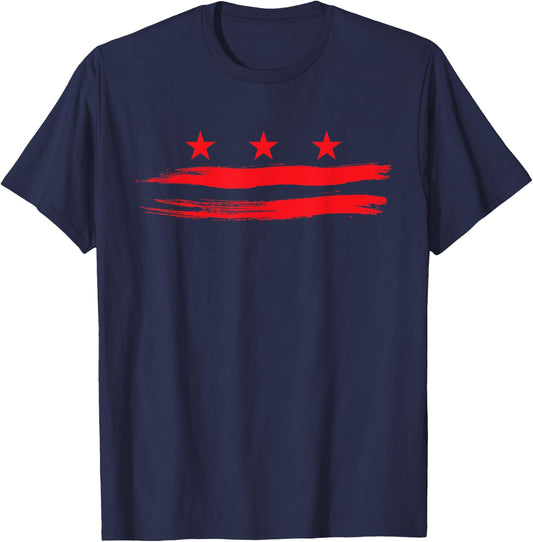 Washington DC Flag Lover Vintage Souvenir Gift T-Shirt - T-Shirt | Navy