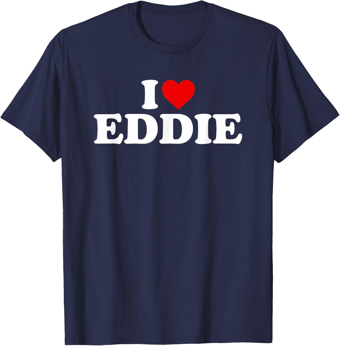 I Love Eddie - Heart T-Shirt - T-Shirt | Navy