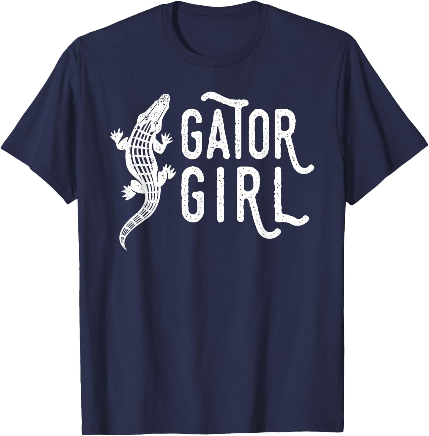 Fun Gator Girl Shirt, Reptile Alligator Gift T-Shirt - T-Shirt | Navy