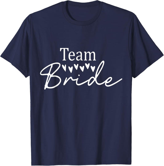 Team Bride Wedding Party Bridesmaid Bachelorette Party 2027 T-Shirt - T-Shirt | Navy