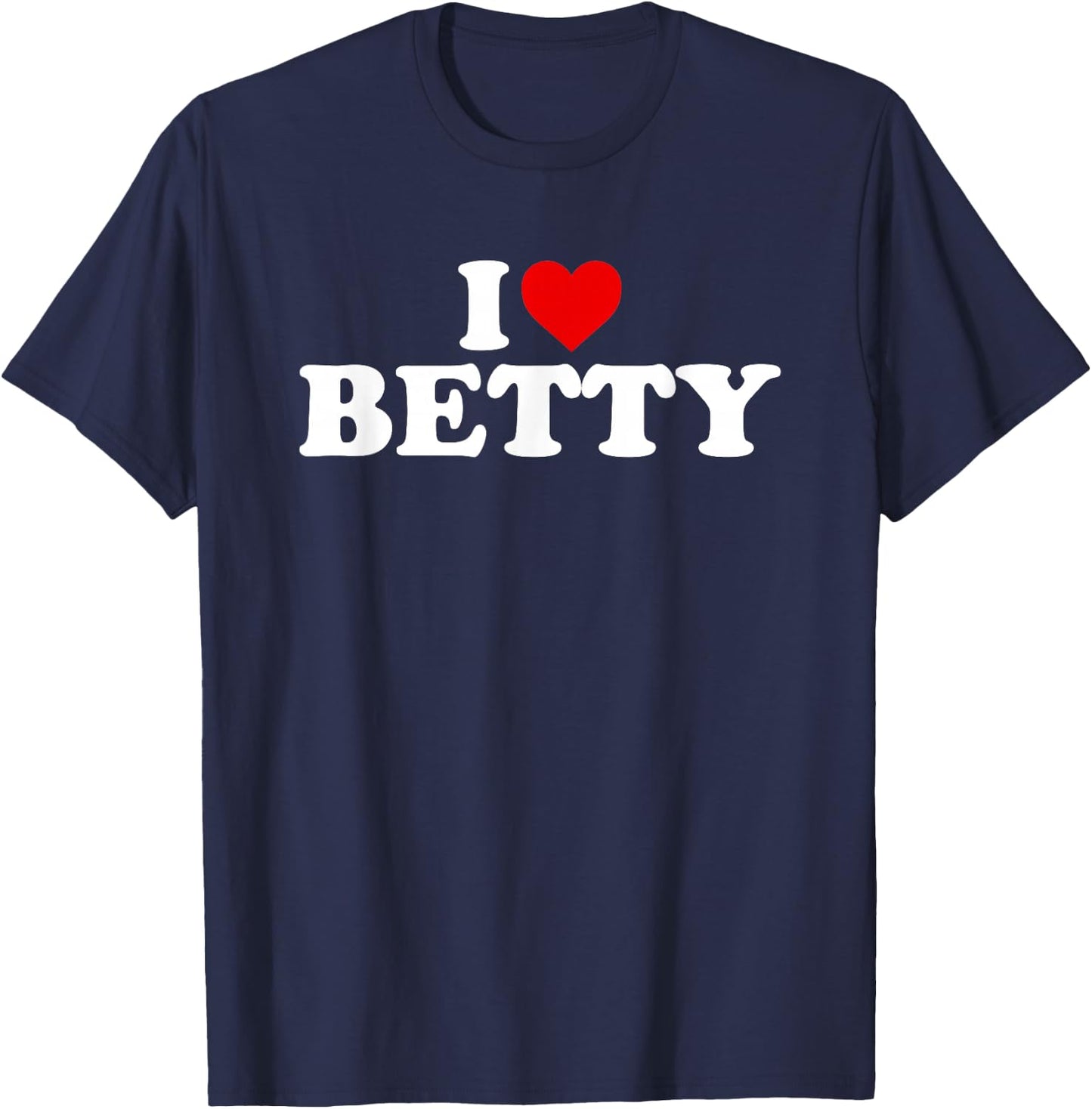 I Love Betty - Heart T-Shirt - T-Shirt | Navy