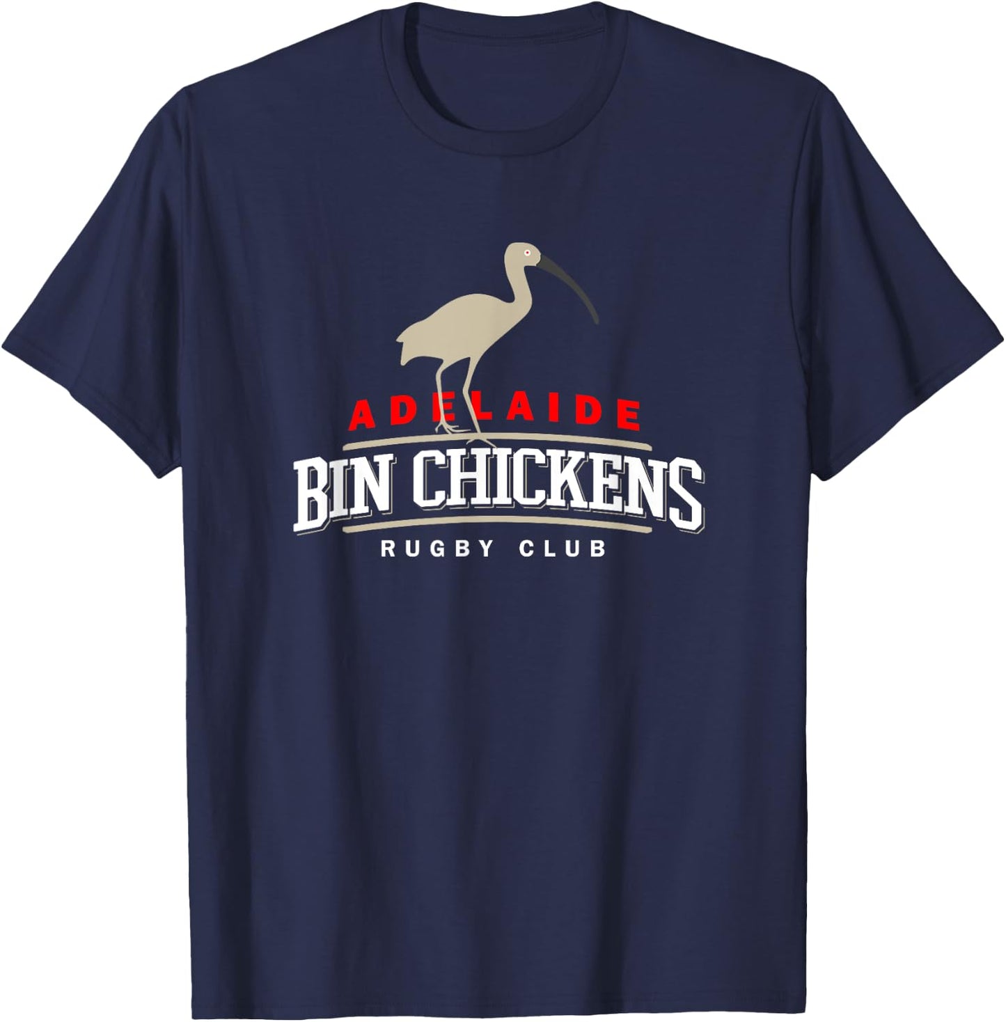 Adelaide Australia Bin Chickens Rugby Club Sports Logo T-Shirt - T-Shirt | Navy