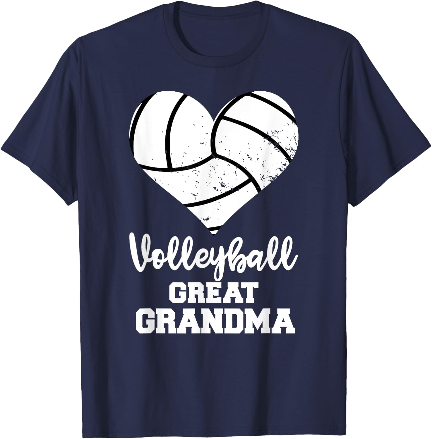 Volleyball Great Grandma Funny Volleyball Player Grandma T-Shirt - T-Shirt | Navy