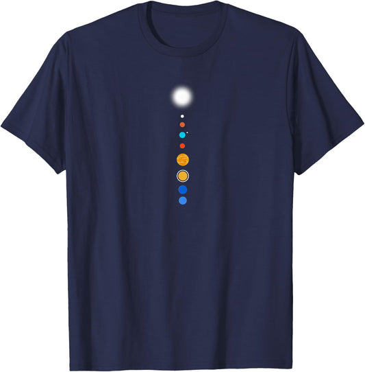 Minimalist Solar System T-Shirt - T-Shirt | Navy