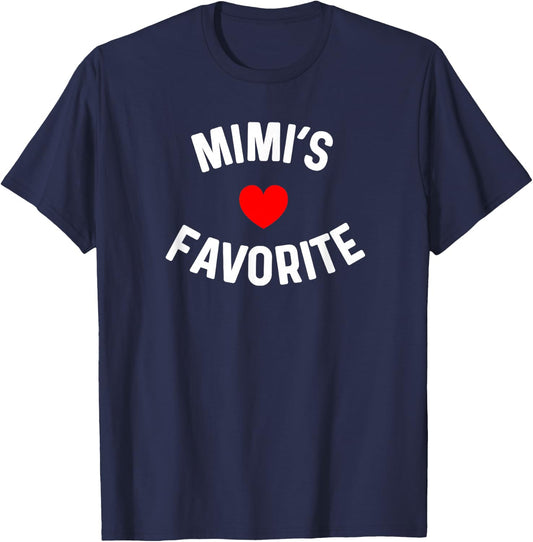 Mimi's Favorite Grandchild Baby Grandson Granddaughter Humor T-Shirt - T-Shirt | Navy