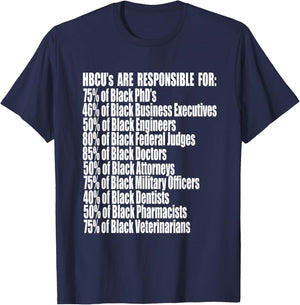 HBCU Pride Shirt HBCU Success HBCU Statistics HBCU Alums T-Shirt - T-Shirt | Navy