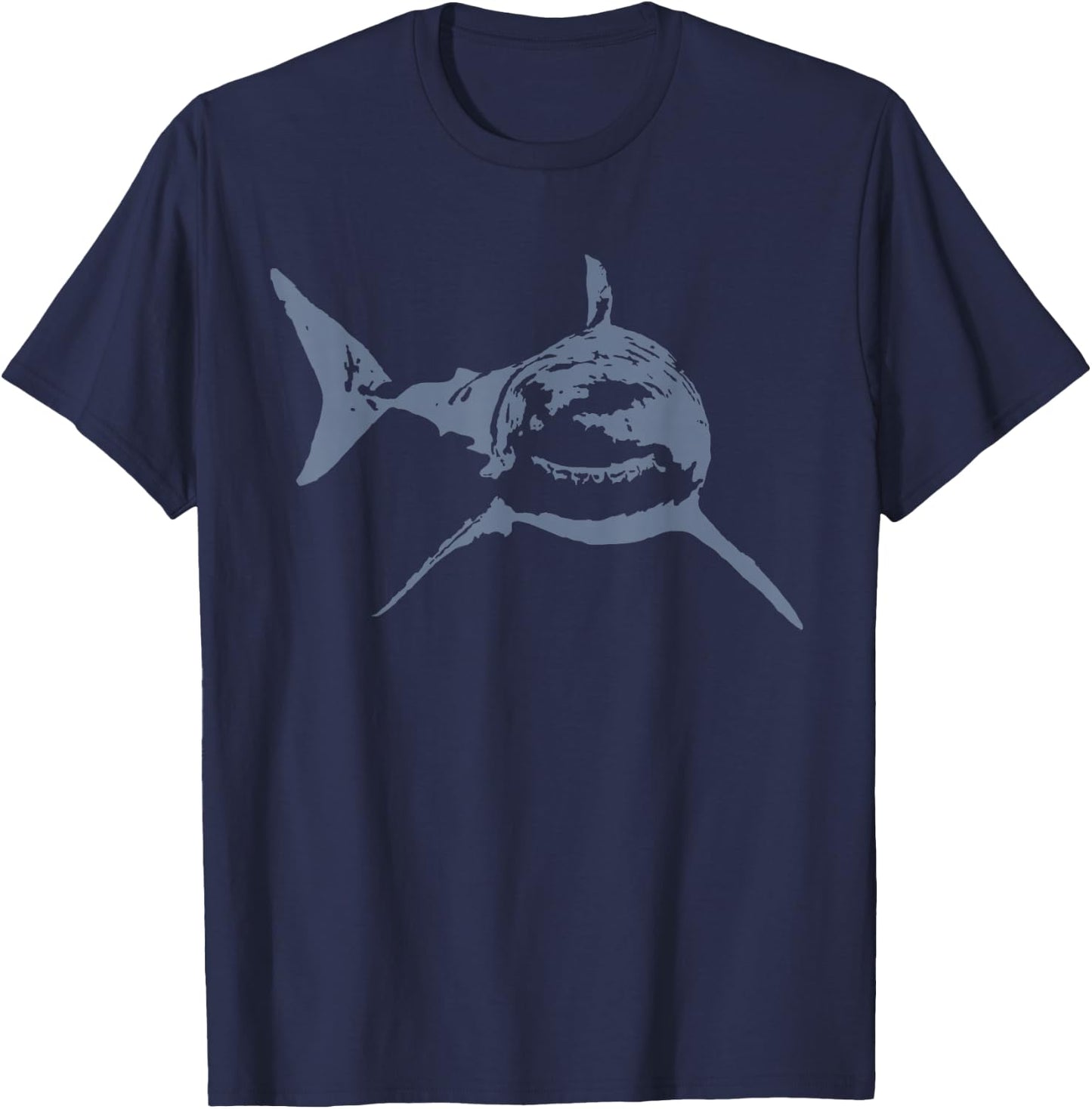 Great White Shark Graphic Design for Shark Lovers T-Shirt - T-Shirt | Navy