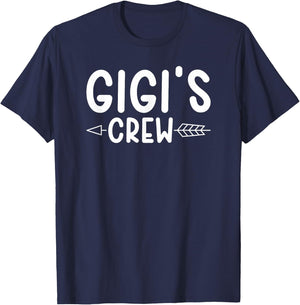 Gigi's Crew From Gigi To Grandchild T-Shirt - T-Shirt | Navy
