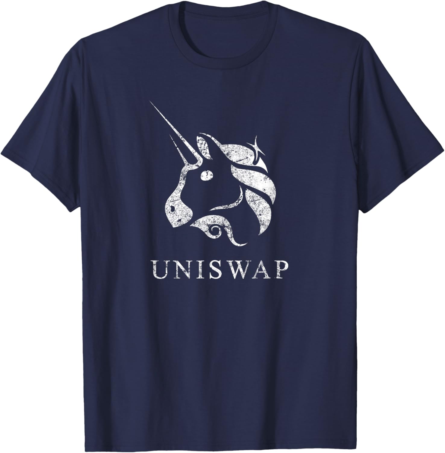 UNISWAP crypto UNI Unicorn Token Decentralized Blockchain T-Shirt - T-Shirt | Navy
