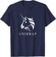 UNISWAP crypto UNI Unicorn Token Decentralized Blockchain T-Shirt - T-Shirt | Navy