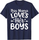 This Mama Loves Her Boys Funny Mom Saying Mothers Day T-Shirt - T-Shirt | Navy