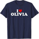 I Love Olivia - Heart T-Shirt - T-Shirt | Navy