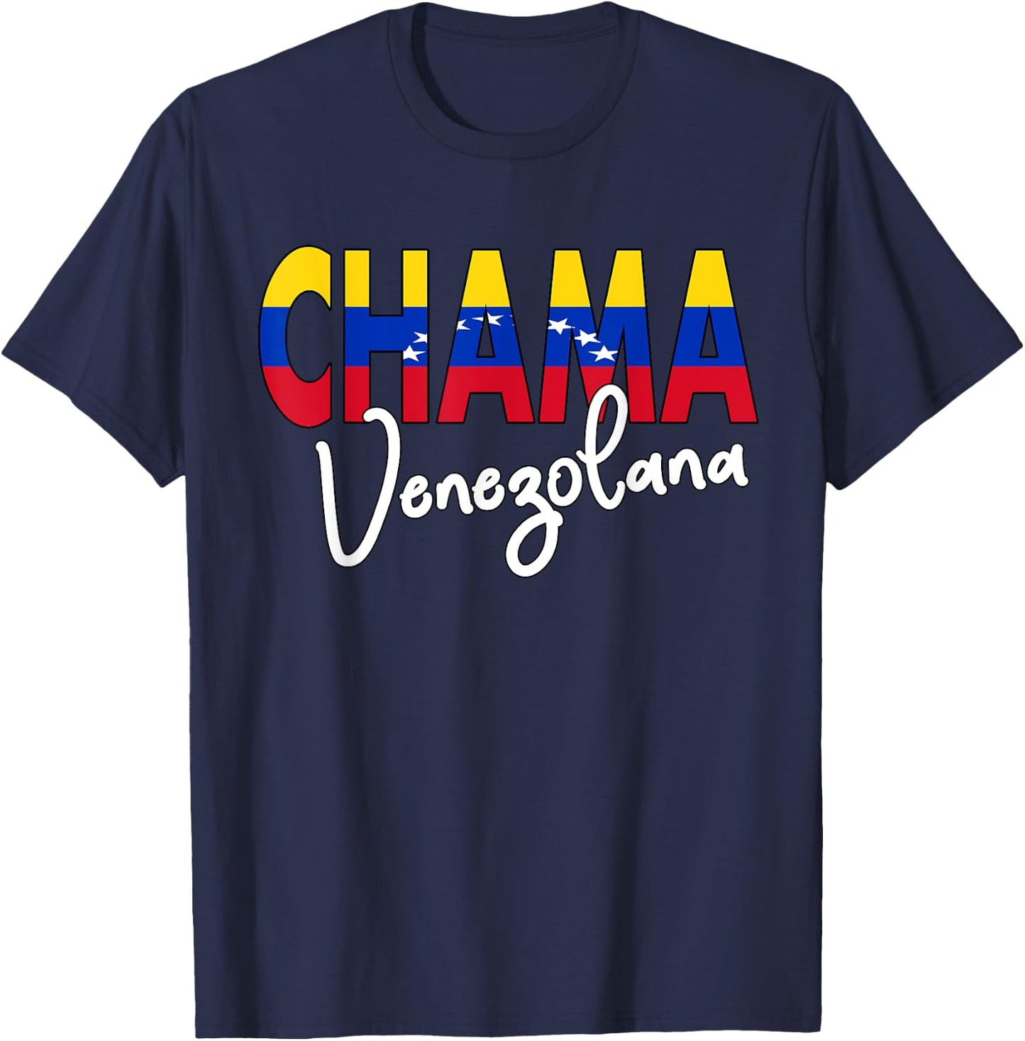 Artistic Design Chama Venezolana Flannel Flag Venezuela T-Shirt - T-Shirt | Navy